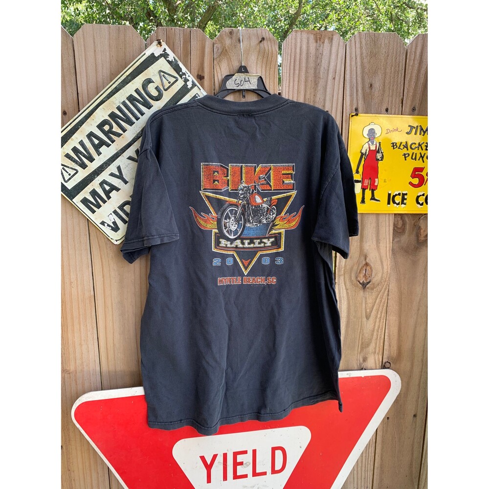 Vintage 2003 Bike Week Rally Tshirt Size Xl Myrtle Beach Sc.